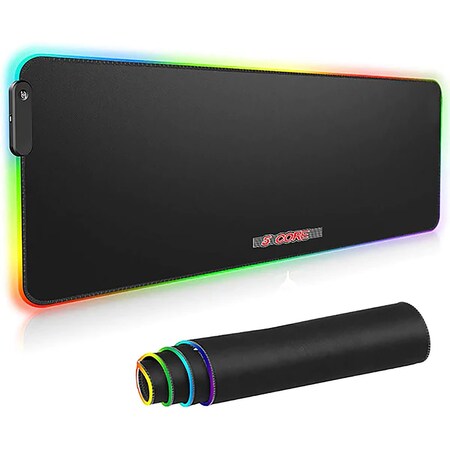 5 Core 5 Core RGB Mouse Pad - 12 Light Modes High-Performance Soft Padded Large Gaming Keyboard Mouse Mat KBP 800 RGB